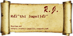Réthi Jagelló névjegykártya